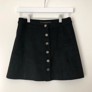 Zara mid-rise button up skirt